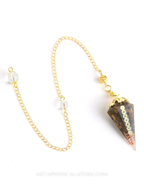 Gold Pendulum - Tiger eye