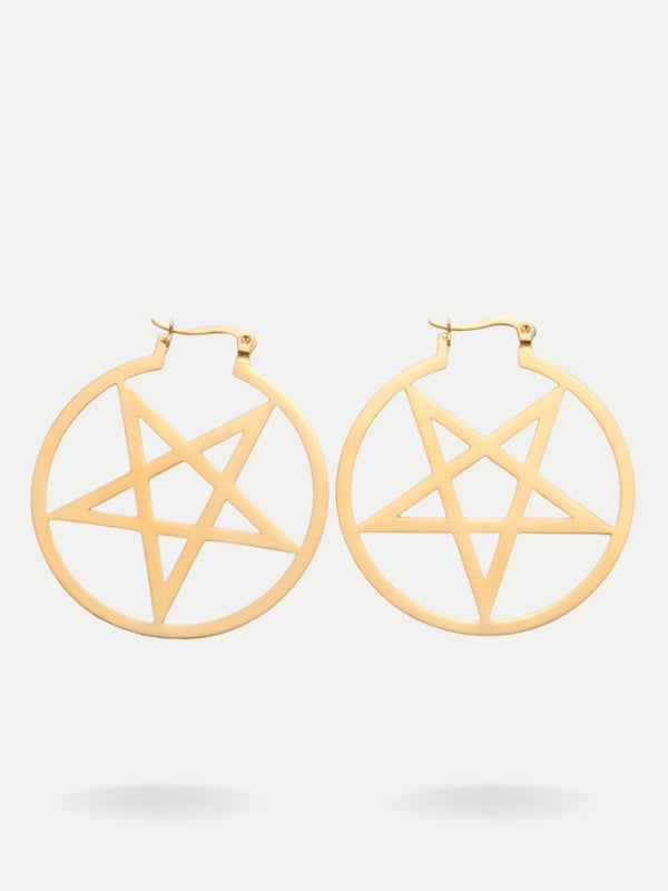 Gold Pentagram earrings