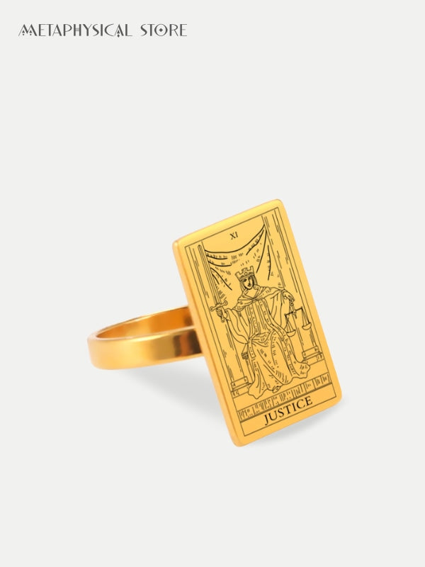 Gold Tarot card ring