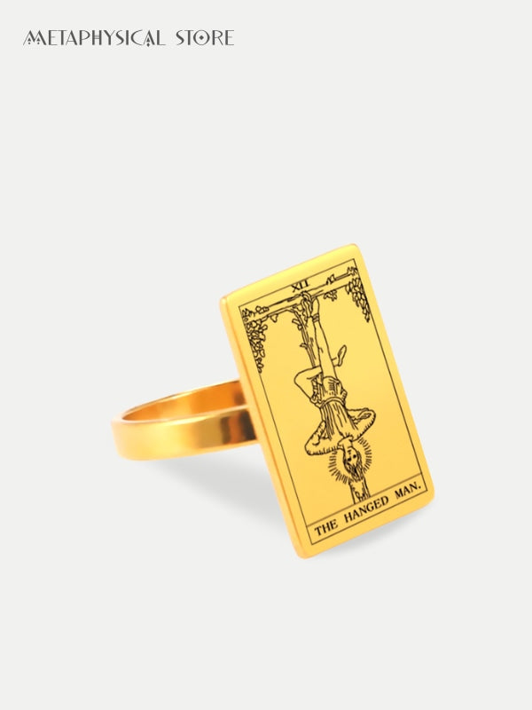 Gold Tarot card ring