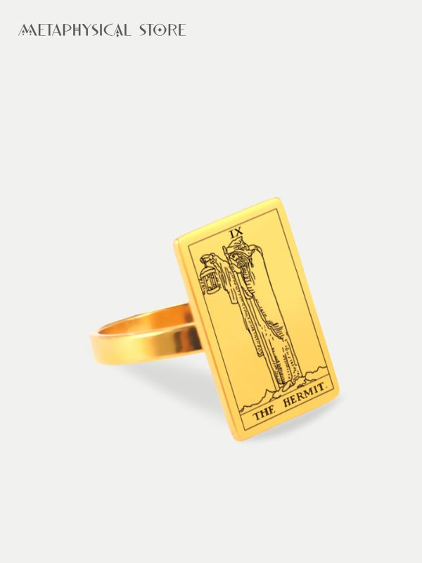 Gold Tarot card ring