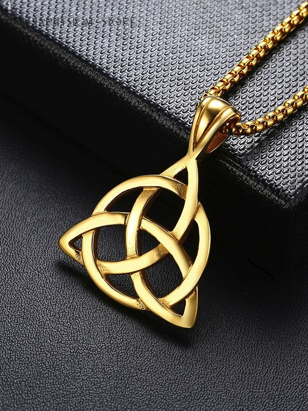 Gold Triquetra necklace