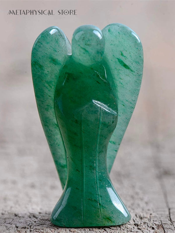 Green aventurine angel