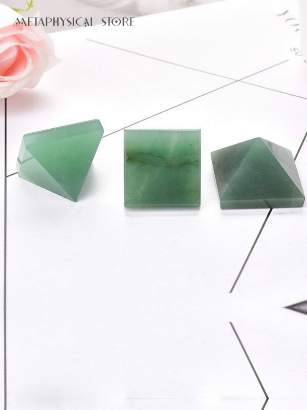 Green aventurine pyramid