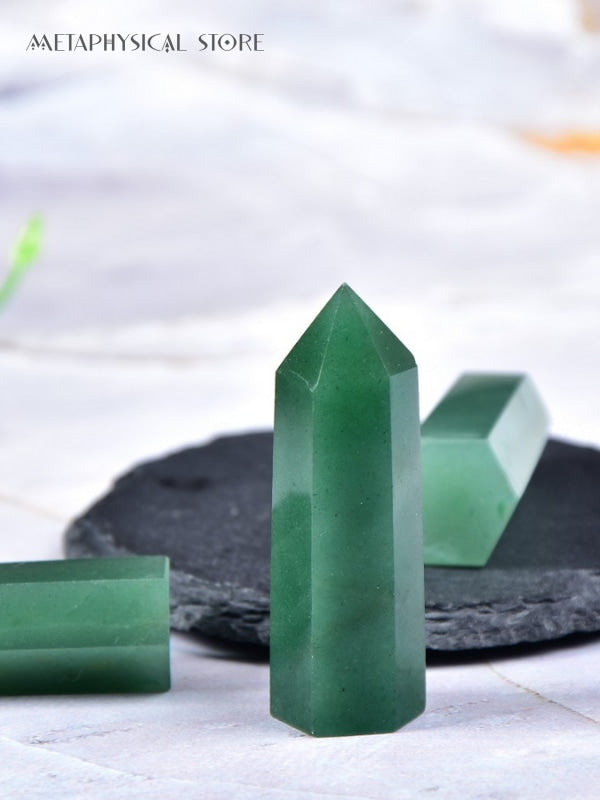 Green aventurine tower
