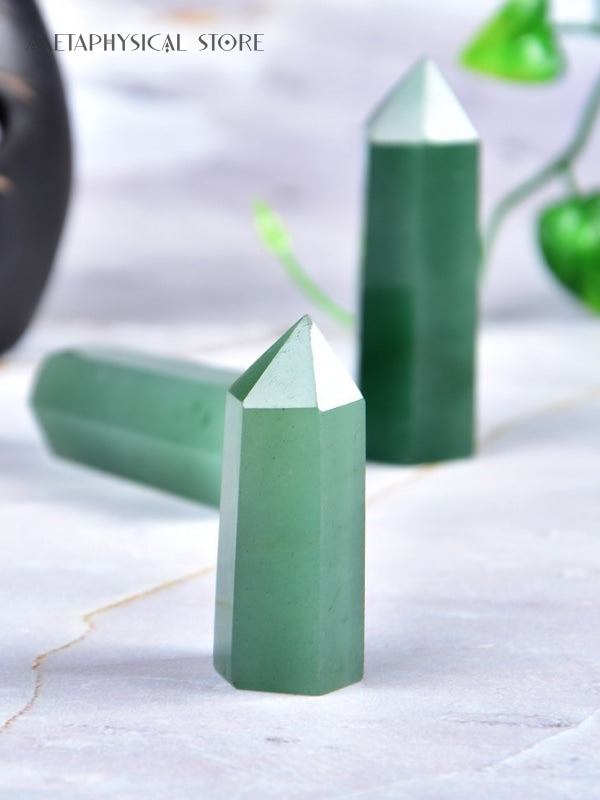 Green aventurine tower