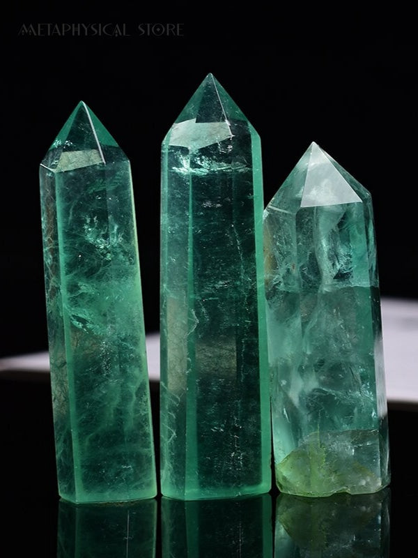 Green fluorite tower