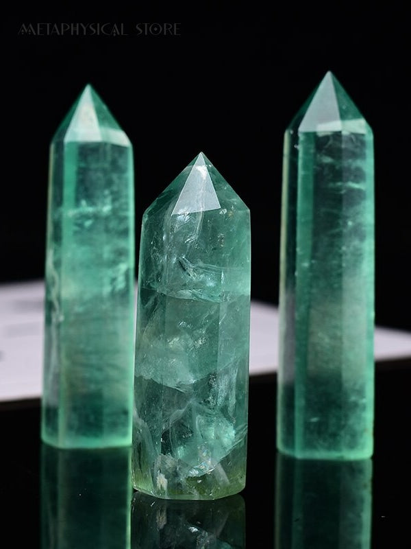 Green fluorite tower