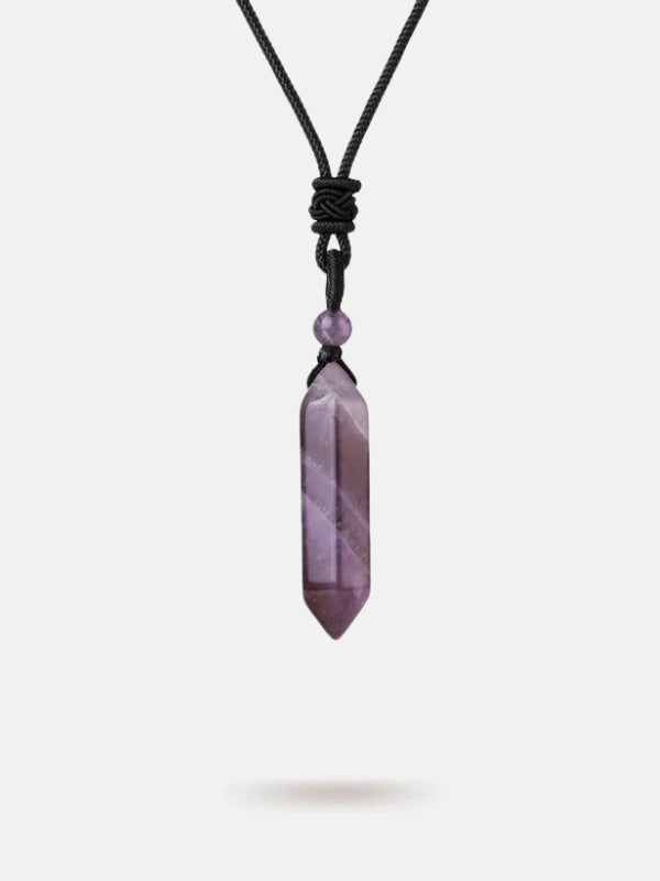 Healing point crystal necklace