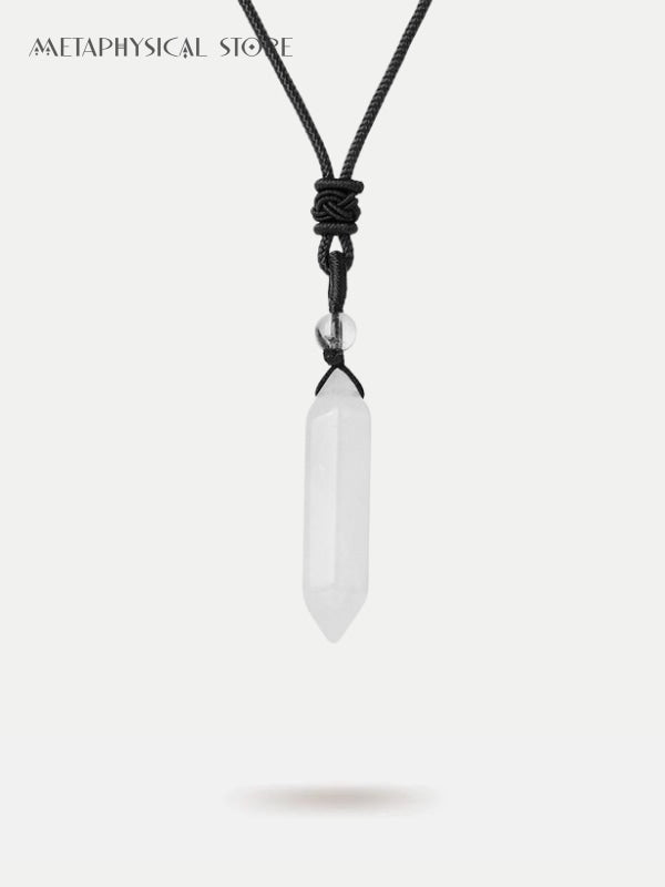 Healing point crystal necklace