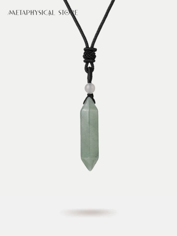 Healing point crystal necklace