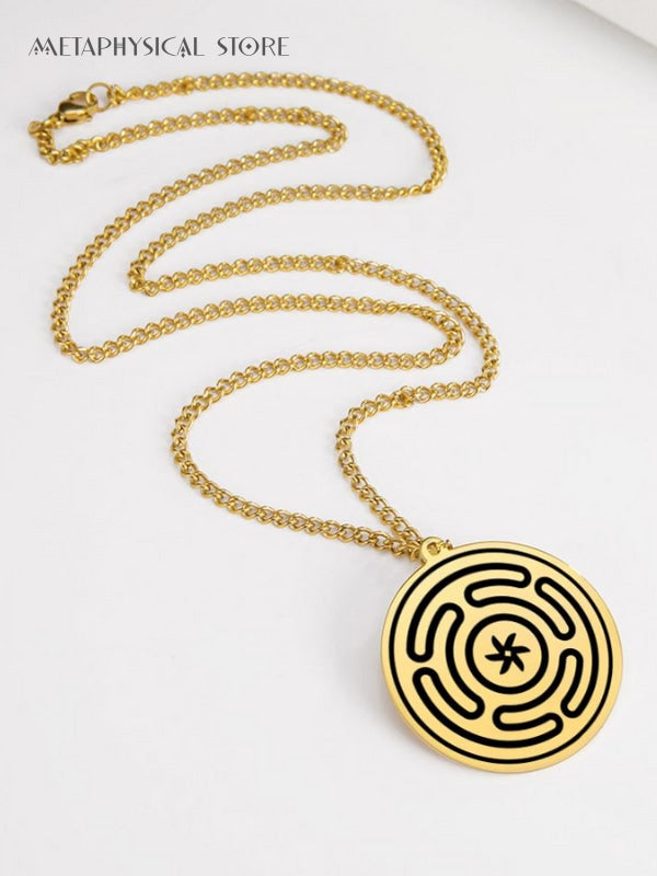 Hecate wheel necklace