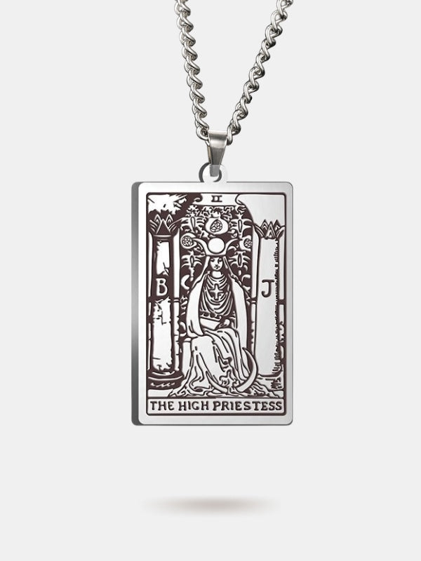 High Priestess Tarot card necklace