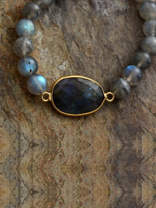 Labradorite bead bracelet