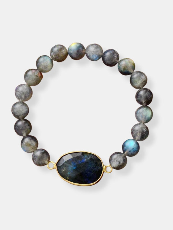 Labradorite bead bracelet