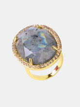 Labradorite gold ring