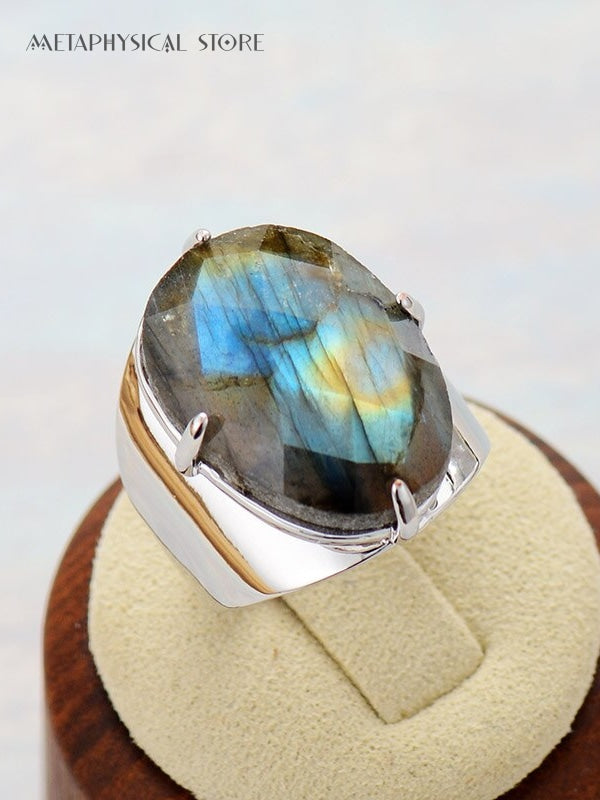 Labradorite silver ring