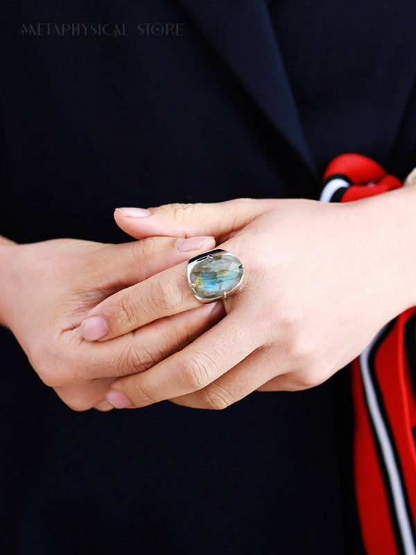 Labradorite silver ring