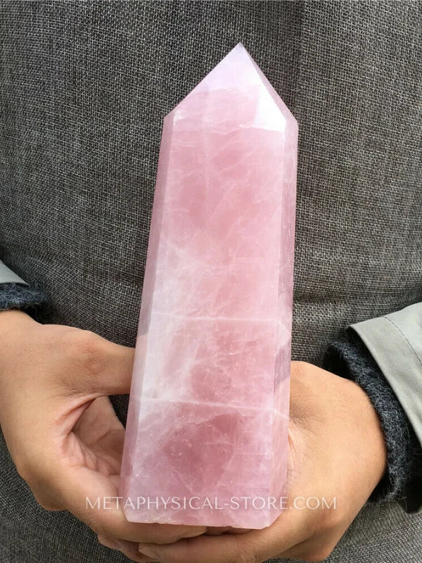 Large Rose Quartz Tower