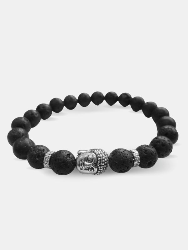 Lava rock Buddha bracelet