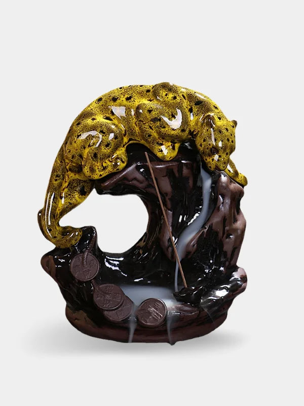 Leopard Incense Burner