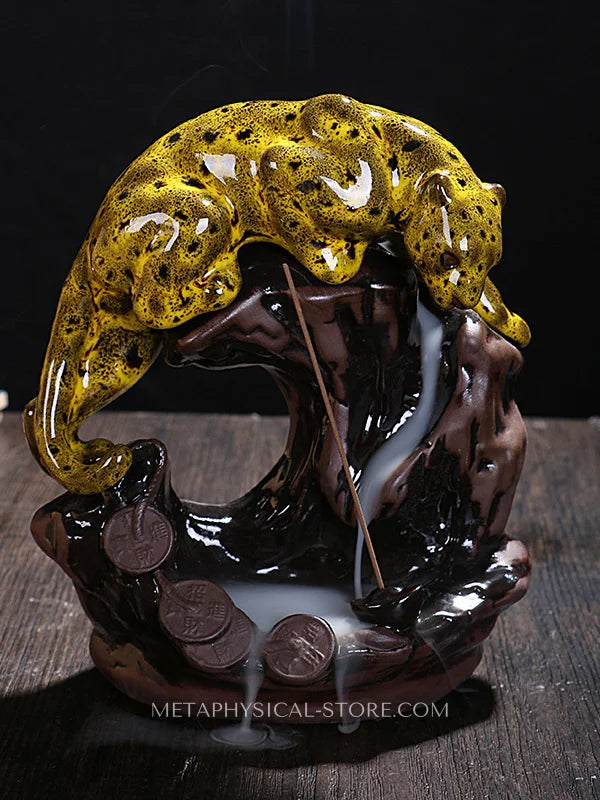 Leopard Incense Burner