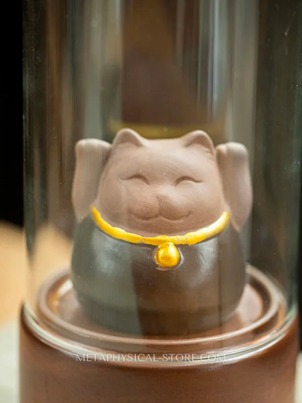 Lucky cat incense burner