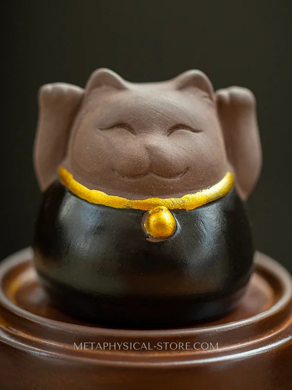 Lucky cat incense burner