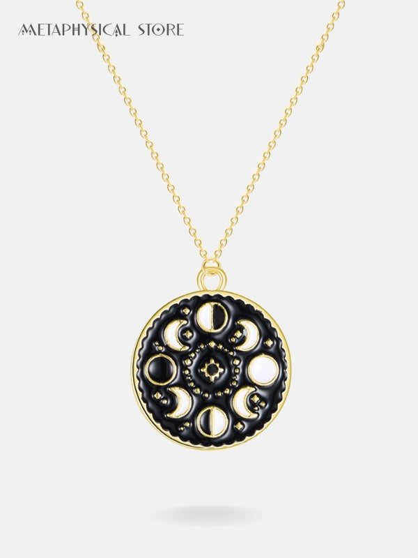 Moon phase necklace