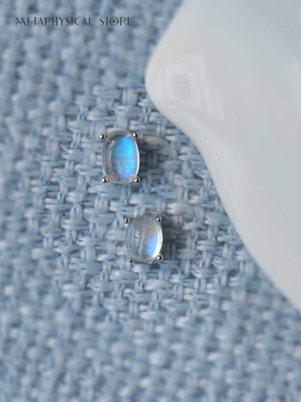 Moonstone stud earrings