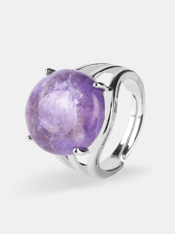 Natural amethyst ring