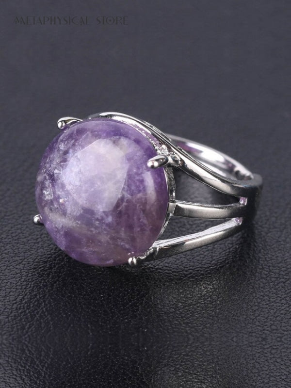 round amethyst ring