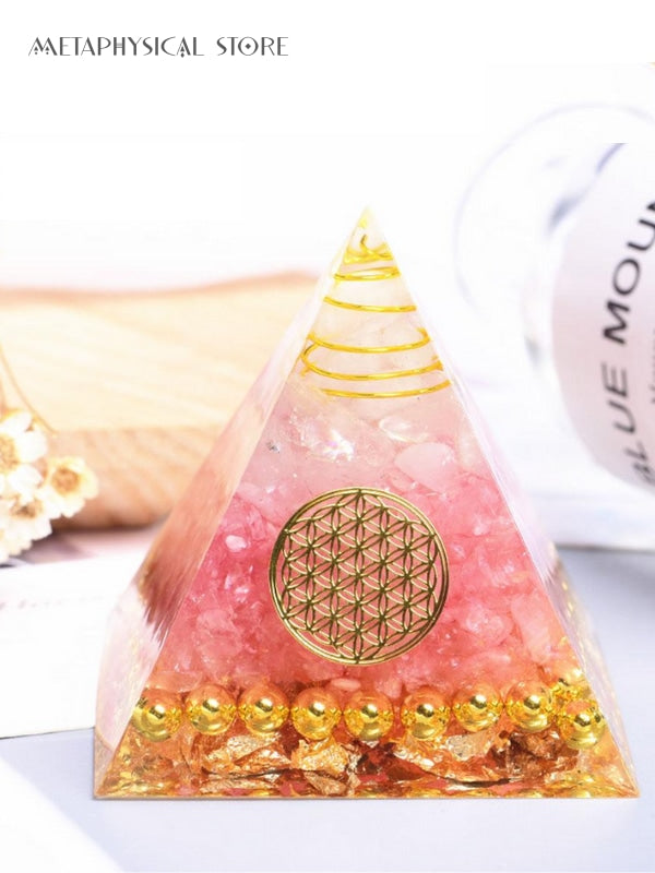 Orgone pyramid rose quartz