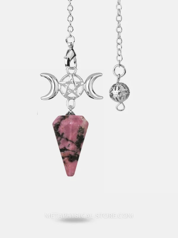 Pentacle Pendulum - Rhodonite