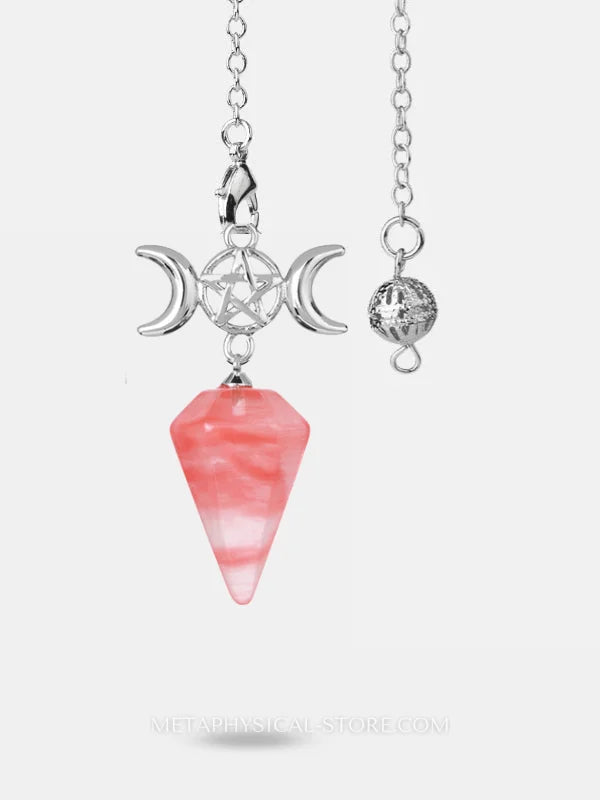 Pentacle Pendulum - Watermelon crystal