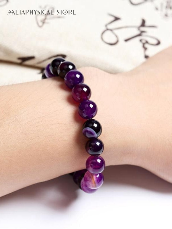 Purple agate bracelet