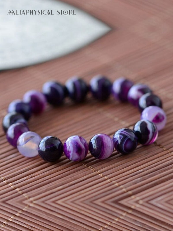 Purple agate bracelet