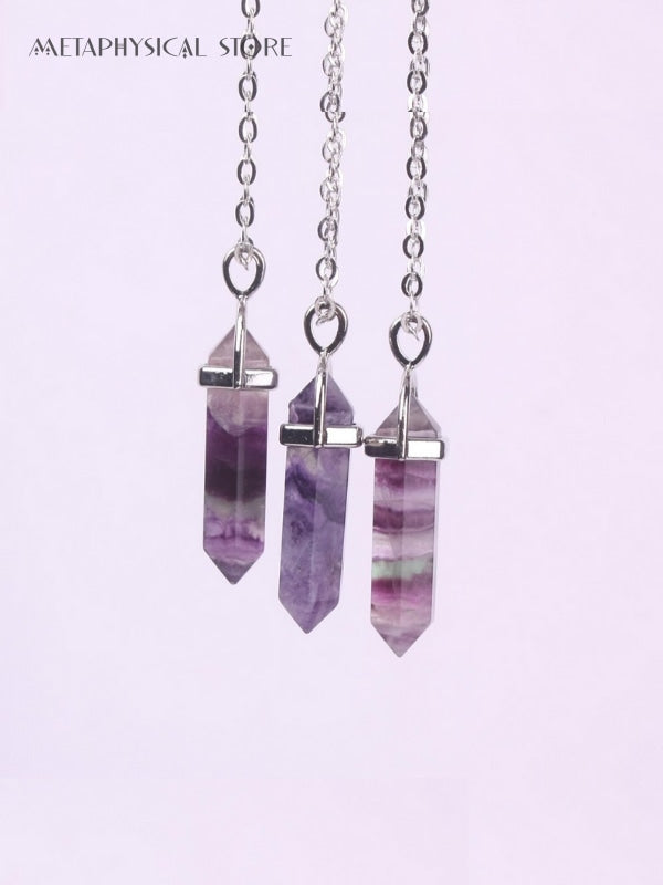 Purple fluorite necklace