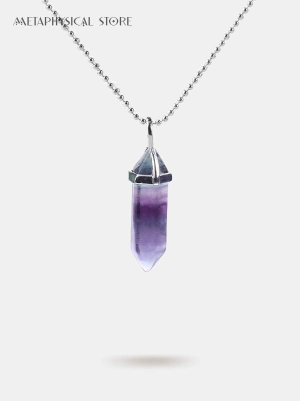 Purple fluorite necklace