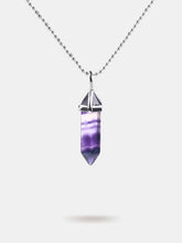 Purple fluorite necklace