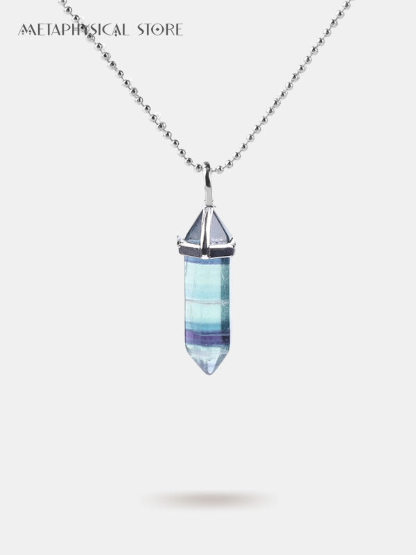 Rainbow fluorite necklace