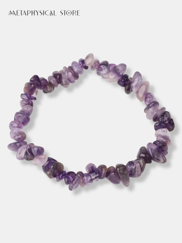 Raw amethyst bracelet