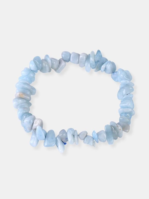 Raw aquamarine bracelet