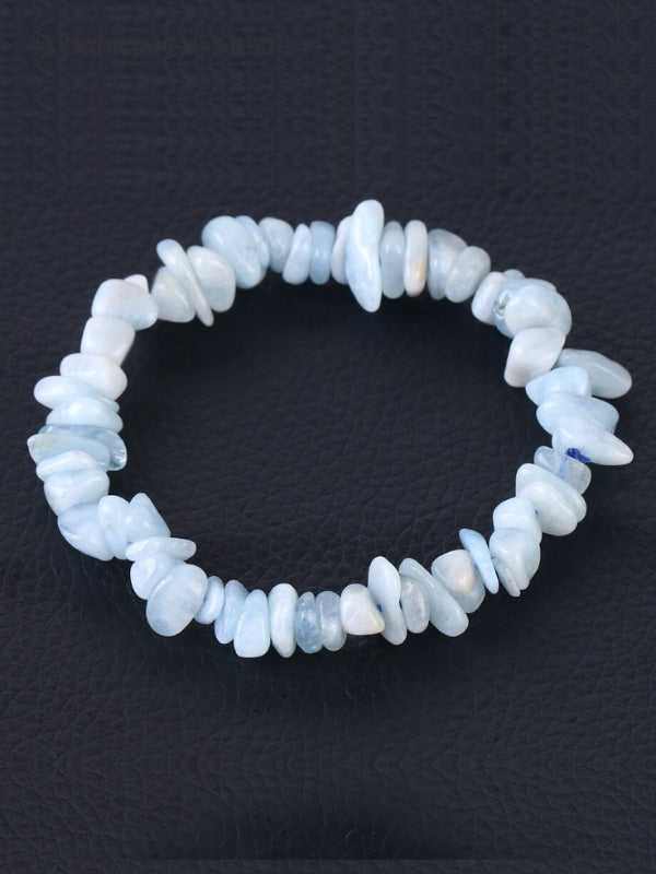 Raw aquamarine bracelet