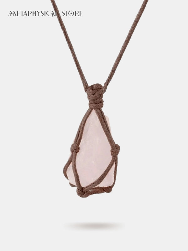 Raw stone necklace