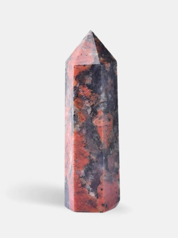 Red labradorite tower