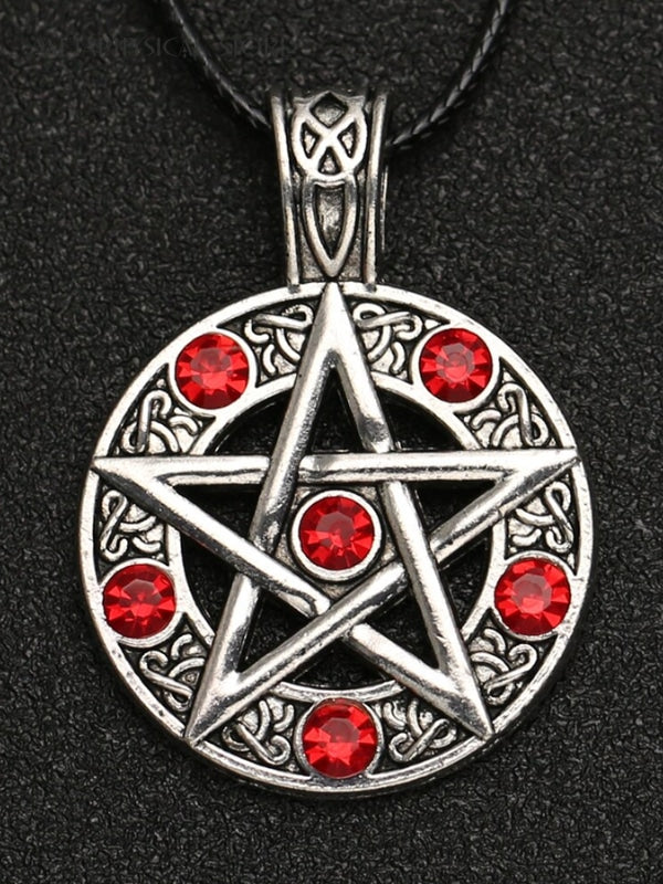 Red Pentagram necklace