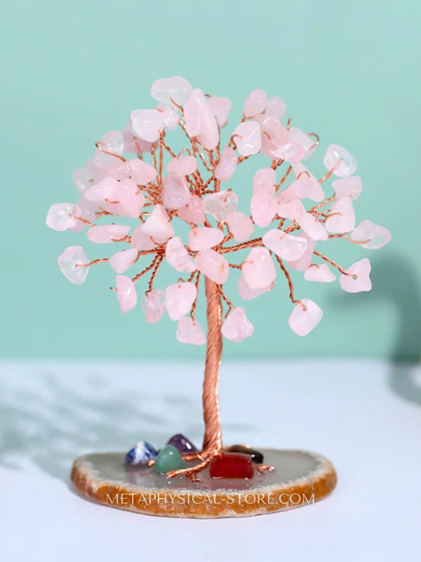 Rose Quartz Crystal Tree