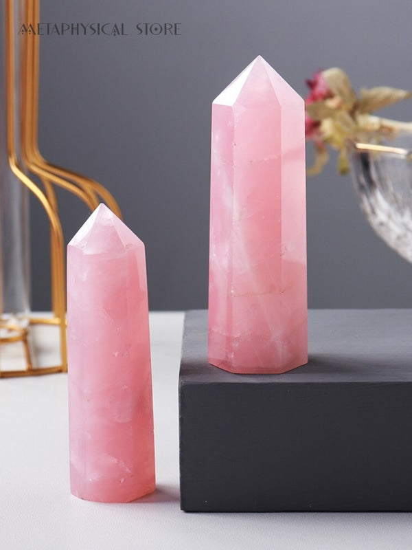 Rose quartz tower