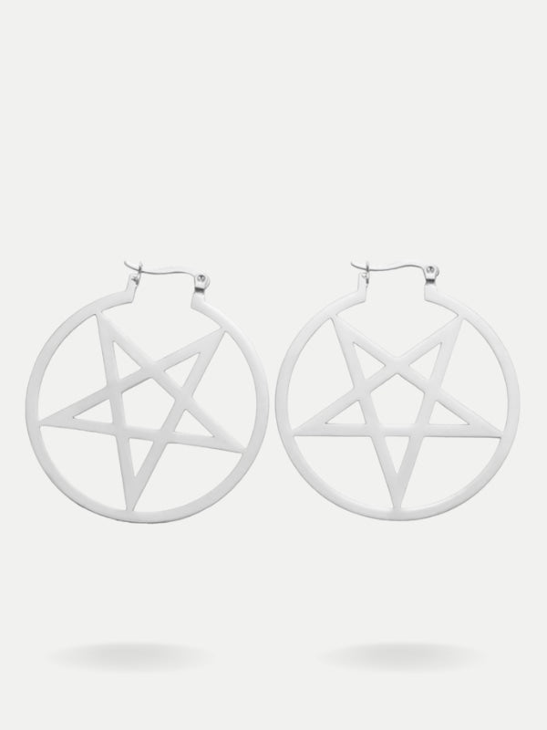 Silver Pentagram earrings